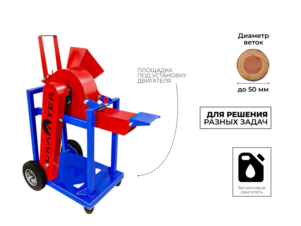 Садовый измельчитель DRAXTER У-250 без ...,