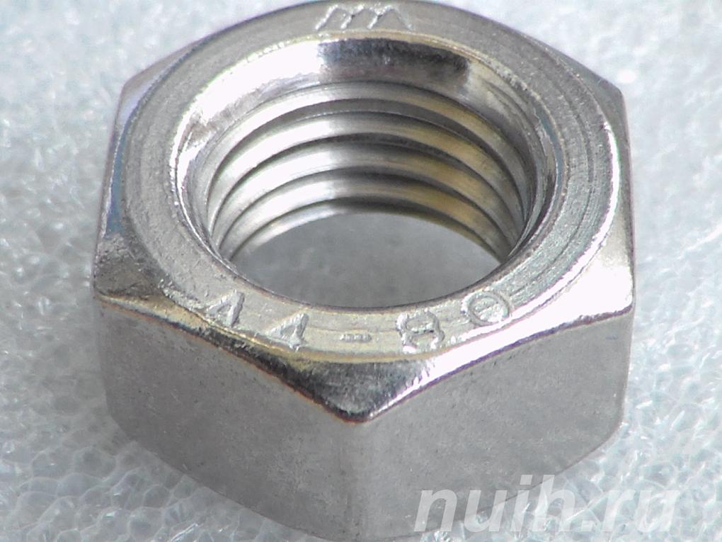 Гайка М20 шестигранная нержавеющая сталь А4,