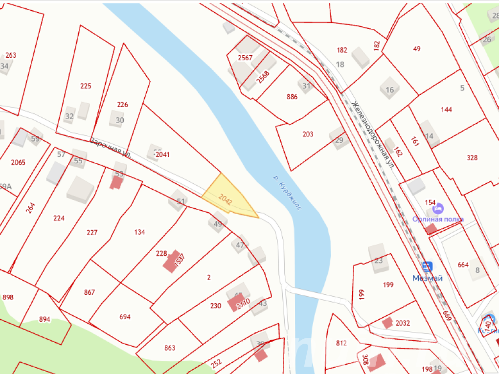 Участок 5 сот Мезмай возле реки,