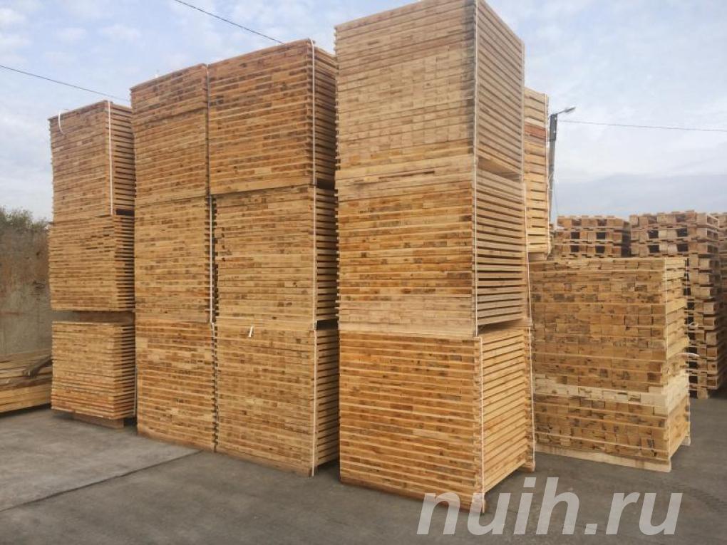 Хранение деревянных поддонов,