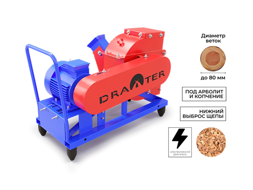 Промышленный щепорез DraXter Щ-350Э элект ...,