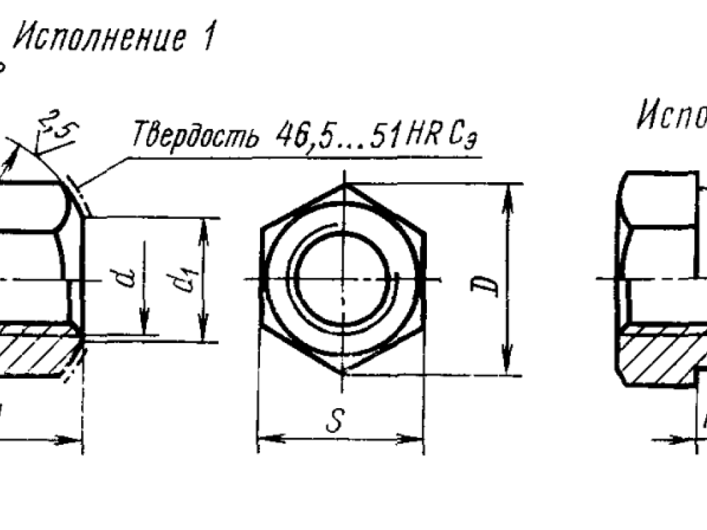 Гайка со сферическим торцом ГОСТ 14727-69,