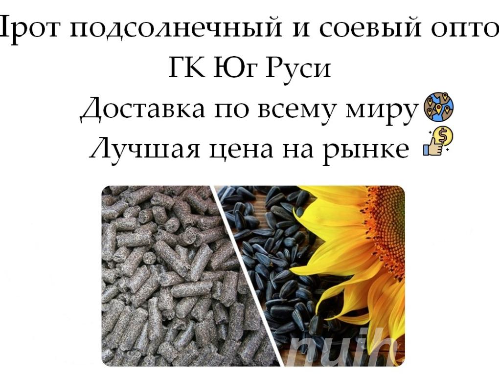 Шрот подсолнечный и соевый оптом от ...,